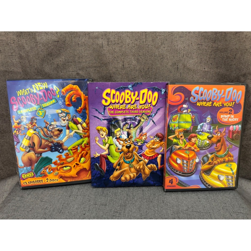 Scooby-Doo DVD Lot 4 Movies What's New Where Are You Season 3 Monsters Unleashed